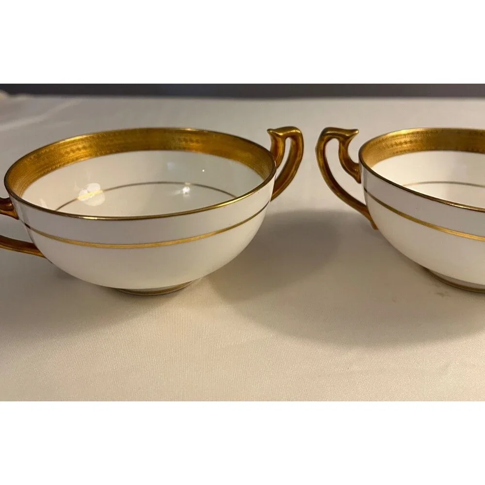 Vintage Minton H1935 Double Handled Bouillon Cups (2) Fine China England